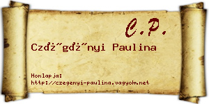 Czégényi Paulina névjegykártya